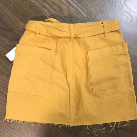 PacSun Skirts Mustard Yellow Denim Skirt Poshmark